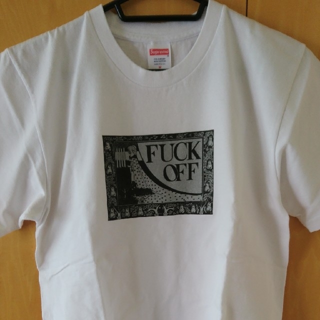 Supreme 2016SS Fuck Off Tee シュプリーム ファックオフTシャツ 半袖 カットソー プリント ネイビー サイズL【210901】【新古品】【me04】