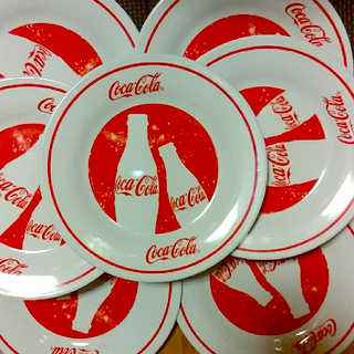 コカコーラ(コカ・コーラ)の入手困難 コカ・コーラ Coca-Cola 皿 ワンプレート アウトドア  7枚(ノベルティグッズ)