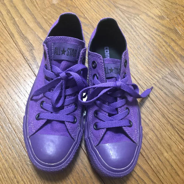 CONVERSE(コンバース)のオールスター 紫 スニーカー 美品 送料込み レディースの靴/シューズ(スニーカー)の商品写真