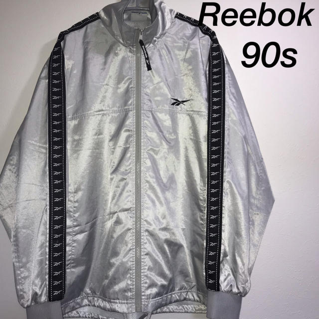 Reebok(リーボック)の■【Reebok】リーボック ナイロンジャケット 90s ラインテープ ロゴ  メンズのジャケット/アウター(ナイロンジャケット)の商品写真