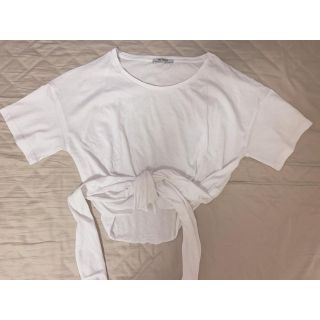 ザラ(ZARA)のZARA 前結びTシャツ(Tシャツ(半袖/袖なし))