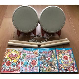 ウィーユー(Wii U)のWii WiiU 太鼓の達人 タタコン ソフト セット 送料無料(家庭用ゲームソフト)