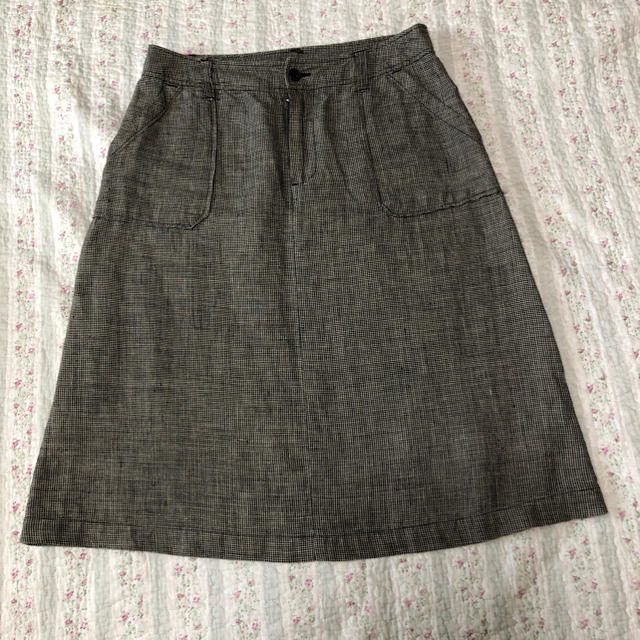 MUJI (無印良品)(ムジルシリョウヒン)の無印良品 リネンスカート レディースのスカート(ひざ丈スカート)の商品写真