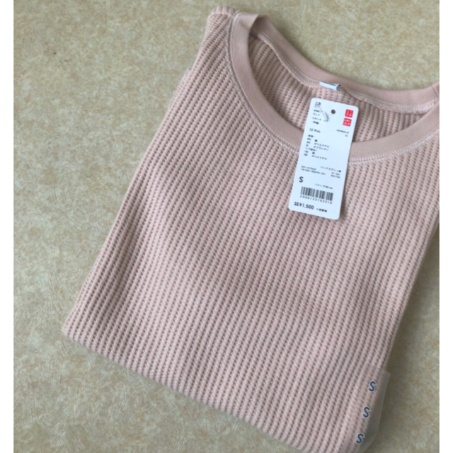 UNIQLO(ユニクロ)のワッフルクルーネックT レディースのトップス(Tシャツ(長袖/七分))の商品写真