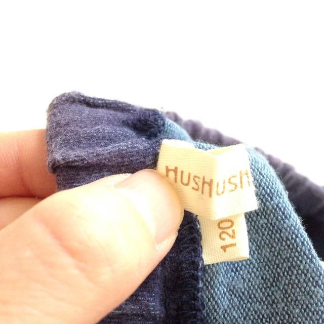 HusHush(ハッシュアッシュ)のデニム風スパッツ120 キッズ/ベビー/マタニティのキッズ服女の子用(90cm~)(パンツ/スパッツ)の商品写真