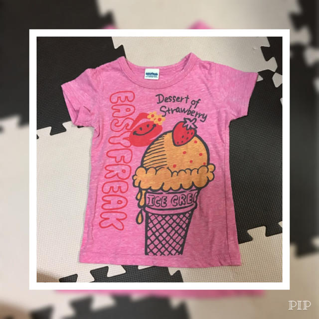 e.a.B(エーアーベー)のe.a.b ピンクTシャツ 110cm キッズ/ベビー/マタニティのキッズ服女の子用(90cm~)(Tシャツ/カットソー)の商品写真