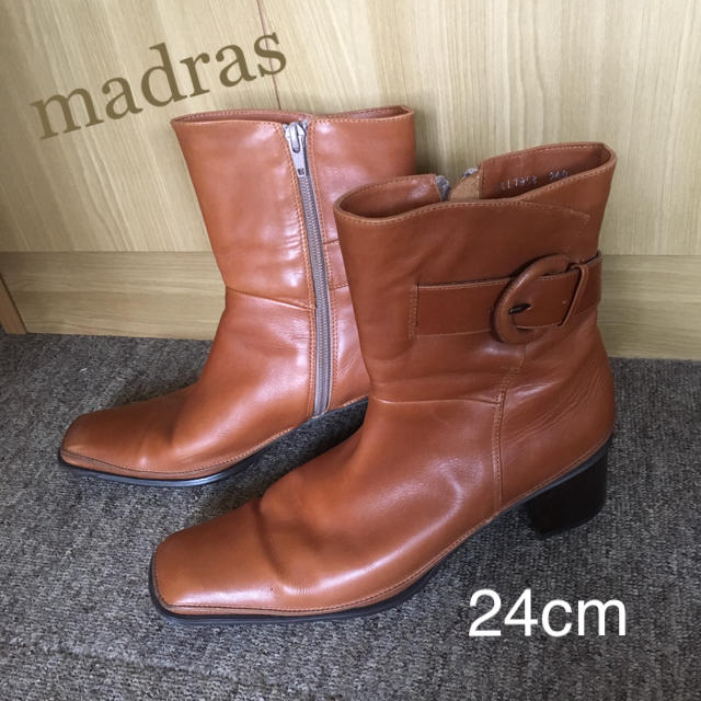 madras(マドラス)の○ マドラス  本革ショートブーツ 24cm   レディースの靴/シューズ(ブーツ)の商品写真