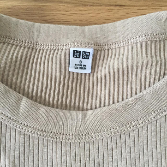 UNIQLO(ユニクロ)のUNIQLO　スーピマコットンリブクルーネック レディースのトップス(Tシャツ(半袖/袖なし))の商品写真