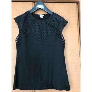 エイチアンドエム(H&M)のH&M 黒 レース Tシャツ(Tシャツ(半袖/袖なし))