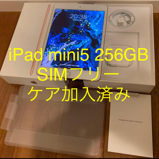 PC/タブレットiPad mini5 256GB SIMフリー AppleCare+加入済み