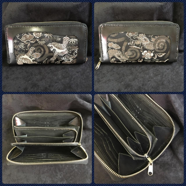 西陣(ニシジン)のMKC 西陣織×革 ラウンドウォレット ハンドメイドのファッション小物(財布)の商品写真
