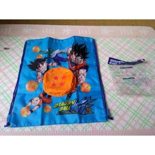 ドラゴンボール(ドラゴンボール)の新品　ドラゴンボール改　ナップサック　おでかけナップサック　ブルー×オレンジ(ノベルティグッズ)