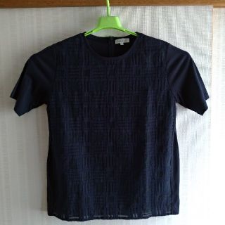 シンプルライフ(SIMPLE LIFE)のシンプルライフ前身頃刺繍模様入り21日日曜日だけバーゲン980円(カットソー(半袖/袖なし))