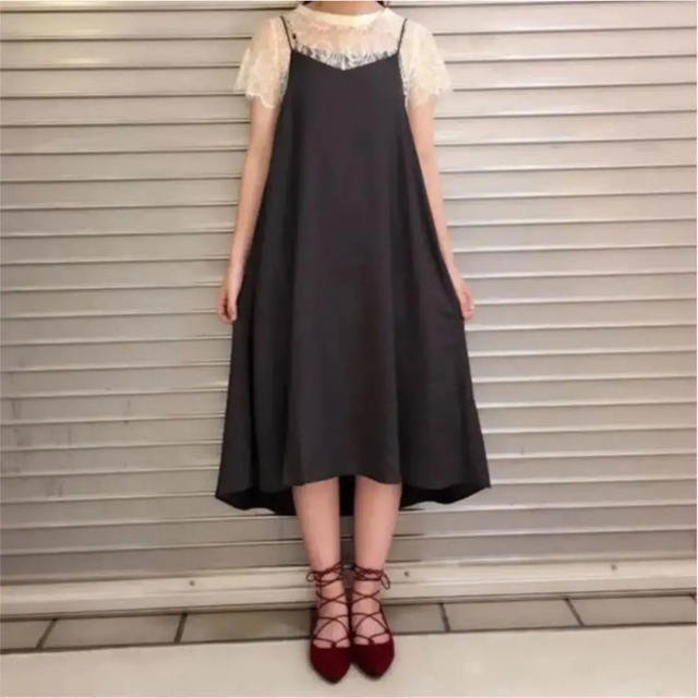 w closet(ダブルクローゼット)の新品♡ダブルクローゼット♡キャミワンピ＆レーストップスのセット レディースのワンピース(ひざ丈ワンピース)の商品写真