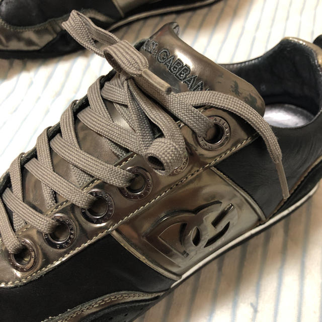 DOLCE&GABBANA(ドルチェアンドガッバーナ)のドルガバ メタリックレザースニーカー メンズの靴/シューズ(スニーカー)の商品写真
