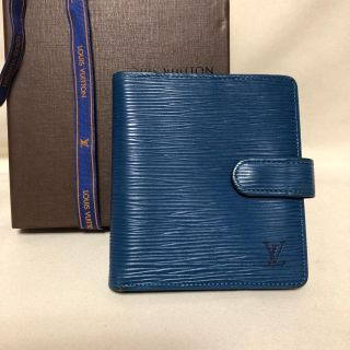 ルイヴィトン(LOUIS VUITTON)の☆正規品☆ヴィトン エピ 2つ折り財布 ブルー 青(財布)