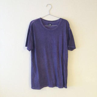 チープマンデー(CHEAP MONDAY)の丈長Tシャツ(紫) 送料込(Tシャツ/カットソー(半袖/袖なし))