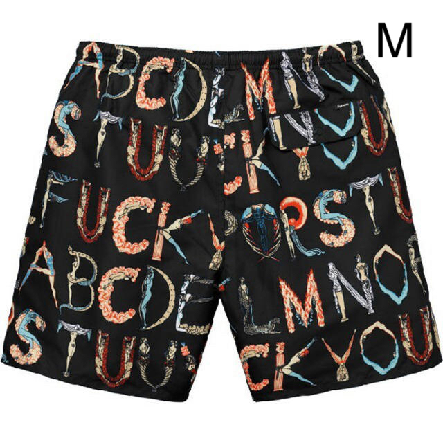 【M】Supreme Alphabet Water ShortBlackサイズ