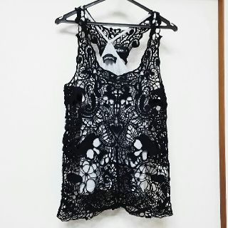 ヘブンアンドアース(HEAVEN and Earth)のHEAVEN AND EARTH ドクロレースタンクトップ sly moussy(タンクトップ)