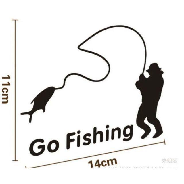 在庫処分セール ピンク Go Fishingカッティングステッカー 釣りに行こう