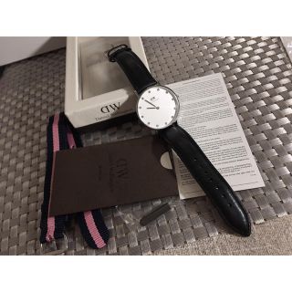 ダニエルウェリントン(Daniel Wellington)のdw 時計 レディース ピンク 35-36mm スワロフスキーダイヤモンド(腕時計)