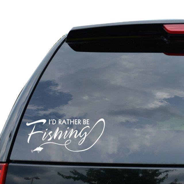 I D Rather Be Fishing釣りトラックボートステッカー 車外アクセサリ Maquillajeenoferta Com