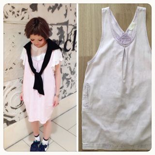 ダブルクローゼット(w closet)のw closet♡ラベンダーデニムワンピ(ひざ丈ワンピース)