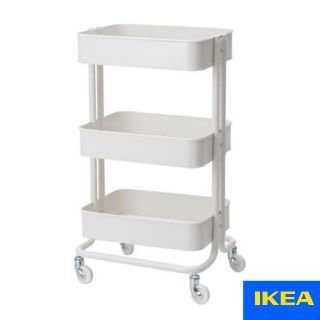 イケア(IKEA)のIKEA RASKOG キャスター付きワゴン 白(棚/ラック/タンス)