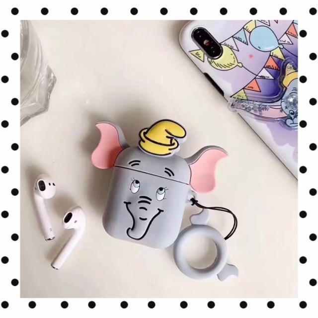 Disney(ディズニー)の再入荷◎Air Podsケース♡ ダンボ / リング付き / ディズニー スマホ/家電/カメラのオーディオ機器(ヘッドフォン/イヤフォン)の商品写真