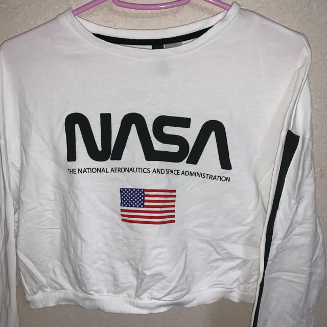 WEGO(ウィゴー)のWEGO 長袖トップス NASA ホワイト レディースのトップス(Tシャツ(長袖/七分))の商品写真