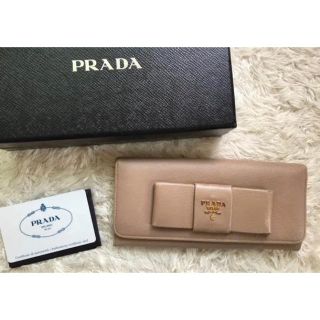 プラダ(PRADA)の【中古】プラダ PRADA リボン長財布(長財布)