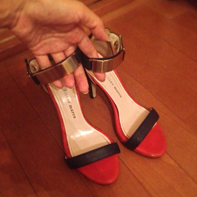 トリコロール♡サンダル レディースの靴/シューズ(サンダル)の商品写真