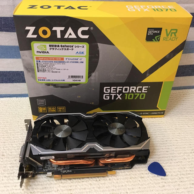 送料込み　ZOTAC GeForce GTX 1070PC/タブレット