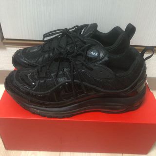 シュプリーム(Supreme)のairmax98 × supreme ブラック 27cm(スニーカー)