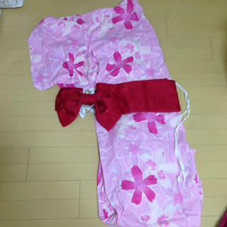 ユニクロ(UNIQLO)のピンク 花柄 夏 浴衣♡(浴衣)