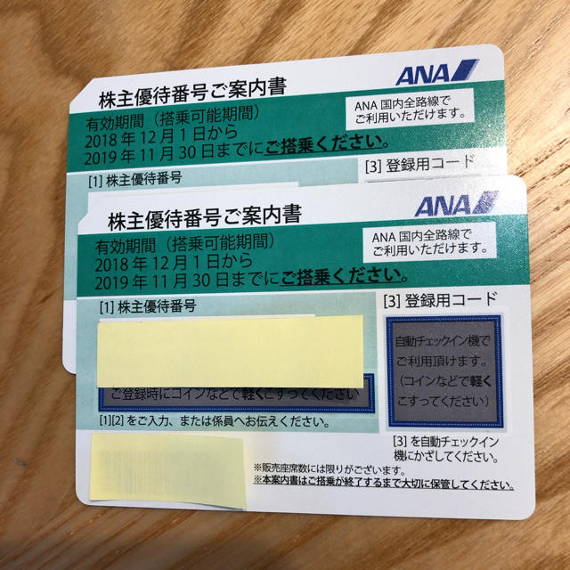 株主優待 ANA ２枚セット