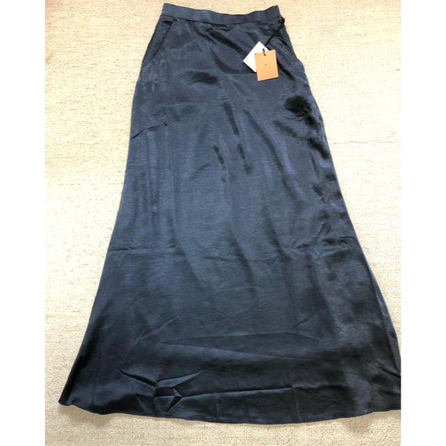 サテン地 ロングマキシスカート レディースのスカート(ロングスカート)の商品写真