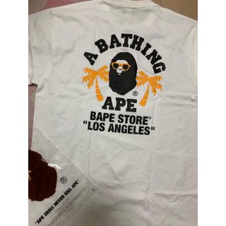 アベイシングエイプ(A BATHING APE)の激レア2XLサイズ！ BAPEロスサンゼルス限定Tシャツ新品(Tシャツ/カットソー(半袖/袖なし))