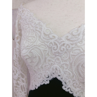 タダシショウジ(TADASHI SHOJI)の2018新品 4 タダシショージ ワンピース ドレス　ホワイト/ブラック(ひざ丈ワンピース)