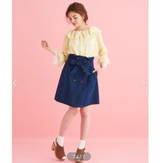 マジェスティックレゴン(MAJESTIC LEGON)のノリ様専用 MAJESTIC LEGON  トレンチ風デニムスカート(ひざ丈スカート)