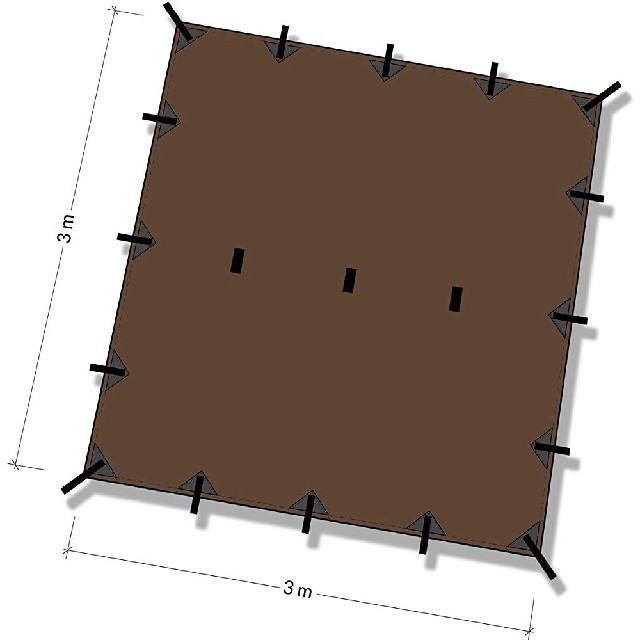 DDタープ 3x3 コヨーテブラウン DD TARP タープ 3×3 スポーツ/アウトドアのアウトドア(テント/タープ)の商品写真