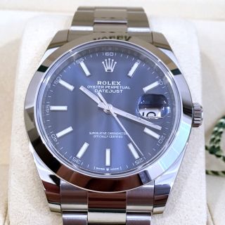 ロレックス(ROLEX)の正規店購入 ROLEX デイトジャスト 41  ブルー文字盤 126300(腕時計(アナログ))