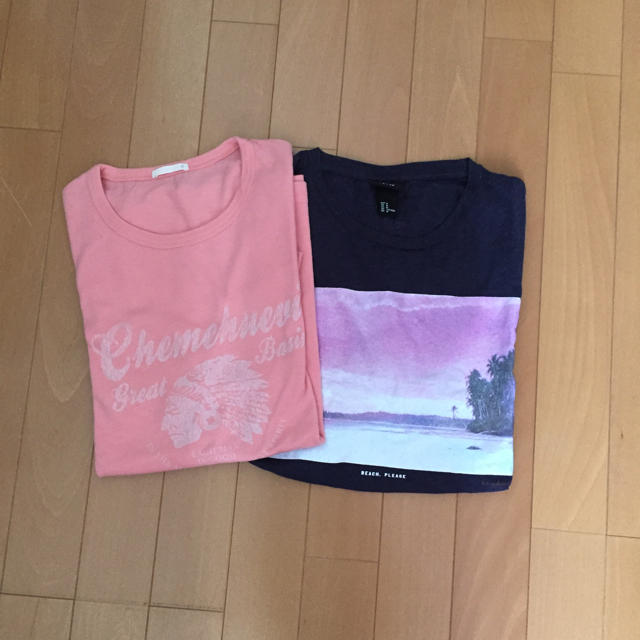 GU(ジーユー)のGU H&M Tシャツ 2枚 Mサイズ メンズのトップス(Tシャツ/カットソー(半袖/袖なし))の商品写真