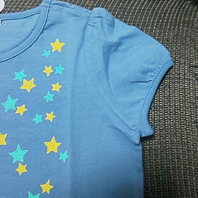 mikihouse(ミキハウス)のダブルビー星柄半袖Tシャツ120 キッズ/ベビー/マタニティのキッズ服女の子用(90cm~)(Tシャツ/カットソー)の商品写真