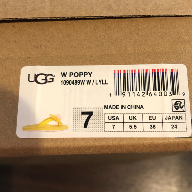 UGG(アグ)の新品uggアグpoppy1090489W  LEMON YELLOW レディースの靴/シューズ(ビーチサンダル)の商品写真