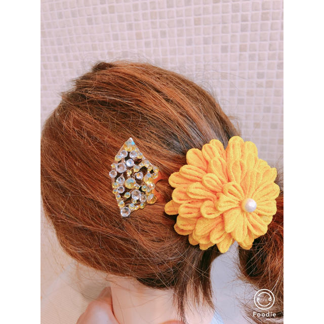 SWAROVSKI(スワロフスキー)のスワロフスキー 簪 かんざし ハンドメイドのアクセサリー(ヘアアクセサリー)の商品写真