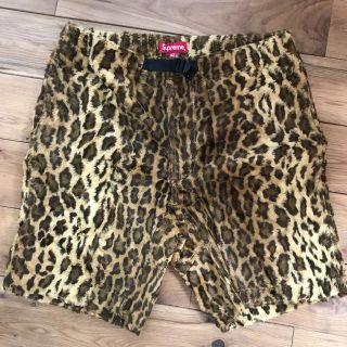 シュプリーム(Supreme)のsupreme 14ss Fur Belted short レオパード 32 (ショートパンツ)