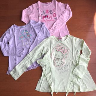 メゾピアノ(mezzo piano)の☆mezzo piano、pom ponette 長袖Tシャツ 3枚組140cm(Tシャツ/カットソー)