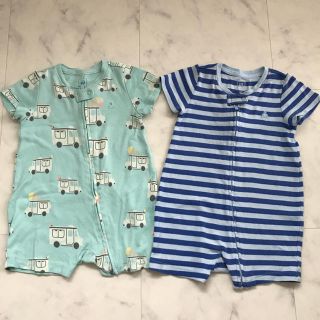 ベビーギャップ(babyGAP)のbaby GAP 半袖カバーオール 二枚セット(カバーオール)