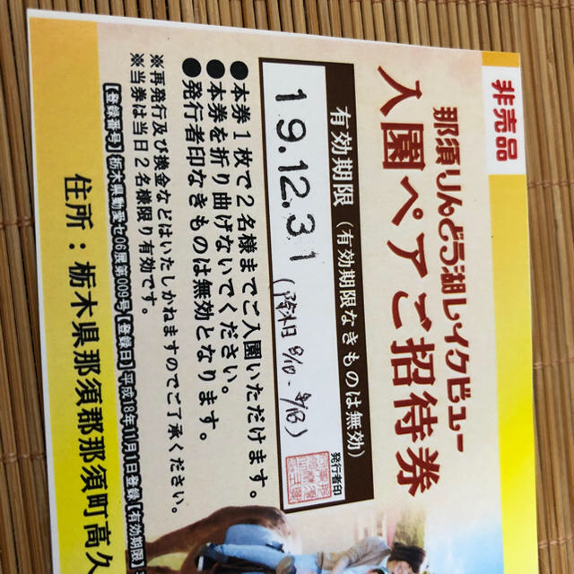 那須りんどう湖レイクビューペア入園券 チケットの施設利用券(遊園地/テーマパーク)の商品写真